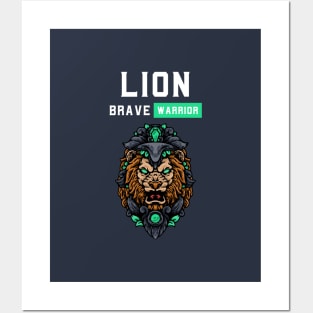 Lion Brave Warrior Posters and Art